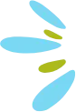 Green and blue decoration left